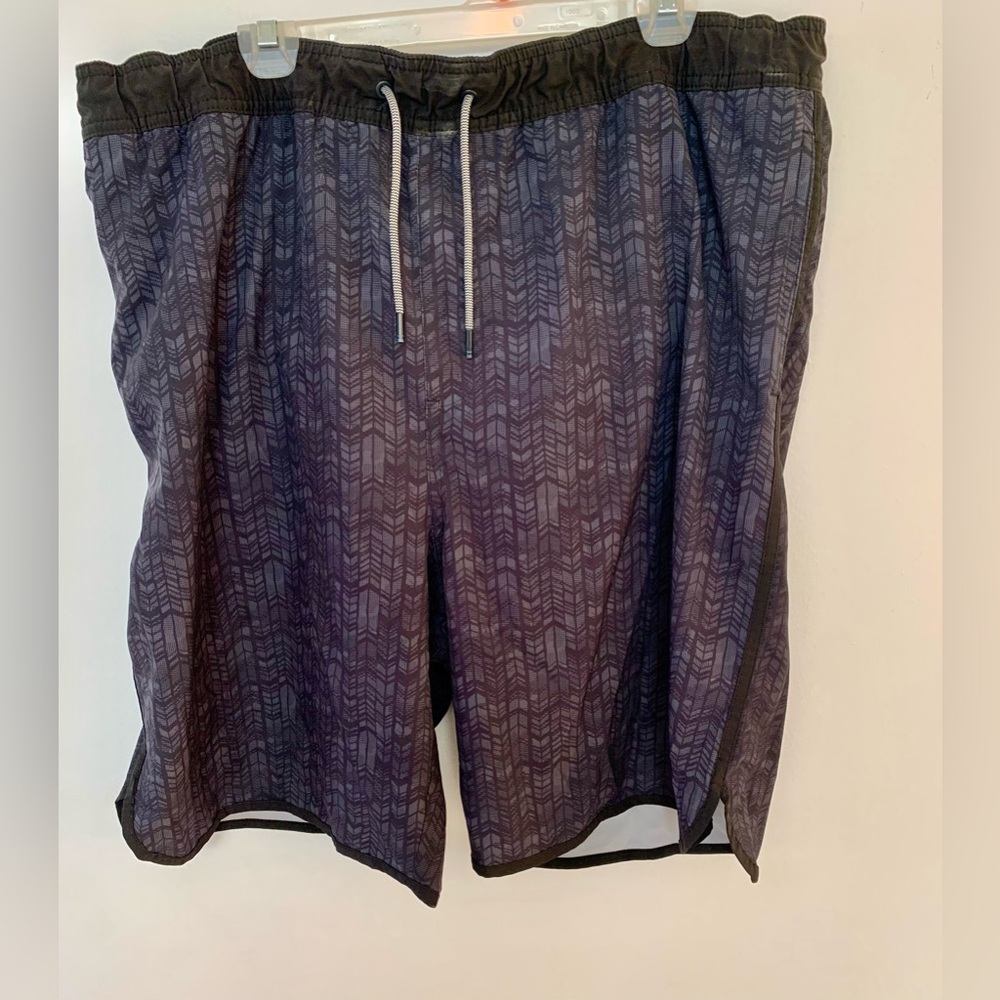 Britches - Men’s Swim or Casual Lined Shorts. Size 3X. Grey Herringbone pattern